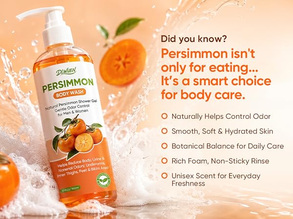 Persimmon Soap Bar for Body Odor Control Persimmon Body Wash