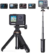 K&F Concept 33.5cm/13.2" Selfie Stick Tripod, Portable Vlog Handle Grip Action Camera Selfie Stic...