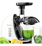 Slow Masticating Juicer,Brecious Cold Press Juicers with 2 Speed Modes &amp; Quiet Motor,Juicers Mach...