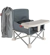 Nuby Pop-Up Booster Seat with Removable Tray - 6+ Months - Portable Booster Seat for Floor for In...