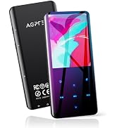 AGPTEK 64GB MP3 Player with Bluetooth 5.3, A19PL 2.4" Curved Screen Portable Music Player with Sp...