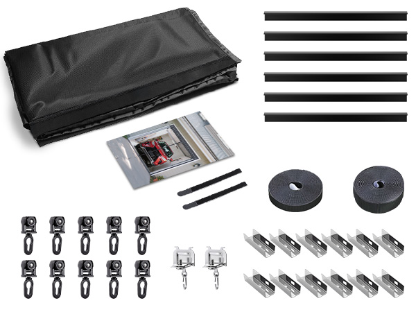garage door screen with magnetic closure