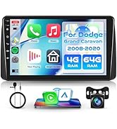 Rimoody 4G+64G Android Car Stereo for Dodge Grand Caravan 2008-2020 Chrysler Town &amp; Country 2011-...