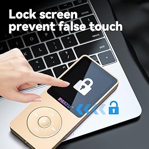 walkman mp3 player music player with bluetooth fm radio listening device audiobook player lock USB