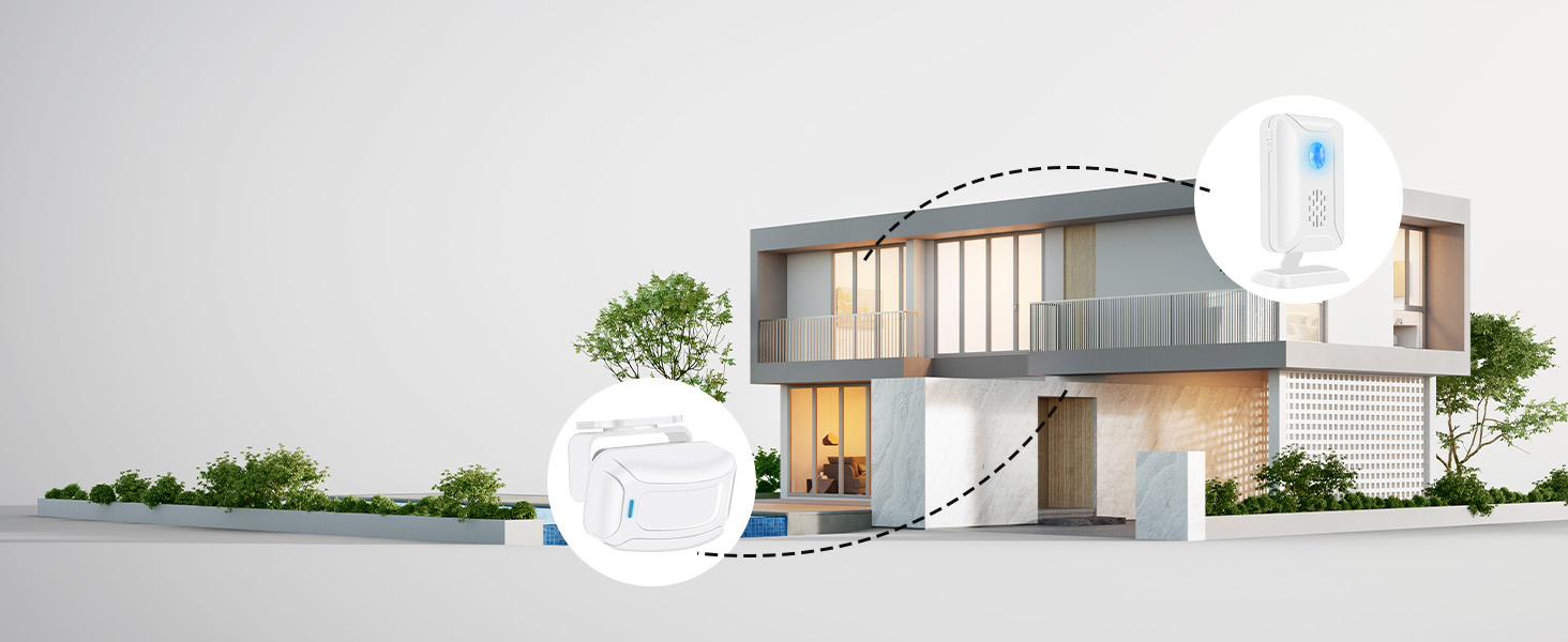 wireless motion door bell alarm chime