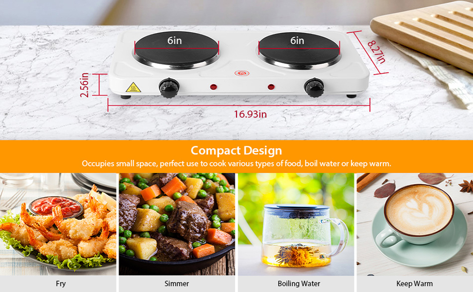 2000W Double Electric Burner