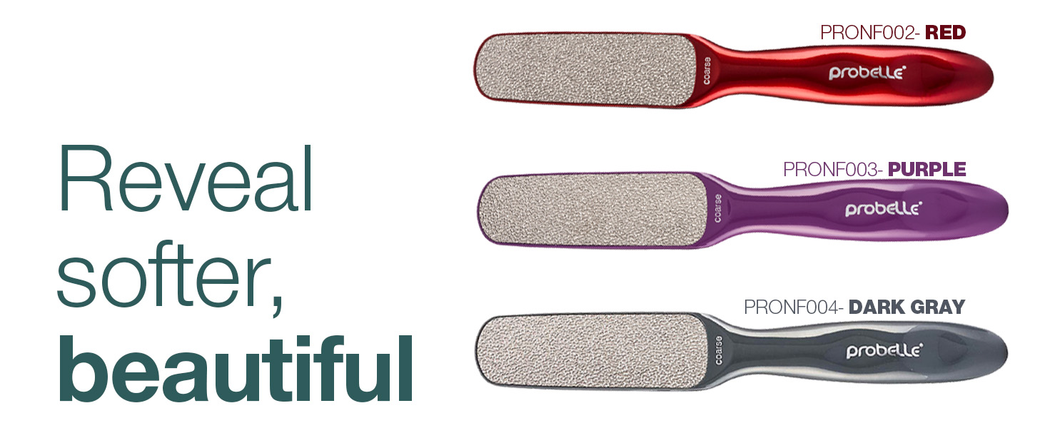 nickel foot file red purple dark gray softer beautiful