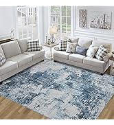 8x10 Area Rug for Living Room Bedroom: Large Washable Rug with Anti-Slip Backing Non-Shedding Sta...