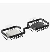 2 Soap Dishes Holder Shower Soap Bar Holder for Shower Wall, Soap Holder for Bathroom, Rustproof ...