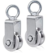 Cable Pulley Wheel Stainless Steel Swivel Pulley Block Silence Rotation Traction Wheel for Pulley...