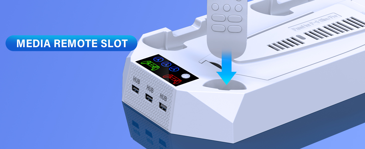 ps5 slim cooling stand with controller charging station and cooling fan
