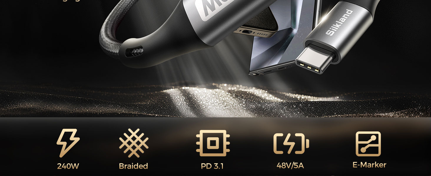 240W USB C to USB C Cable
