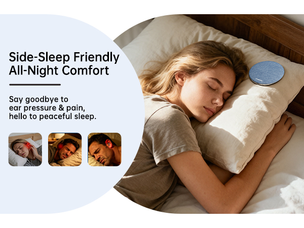Pillow Speaker for Sleeping, Ultra-Thin Under Pillow White Noise Sound Machine for Side Sleepers