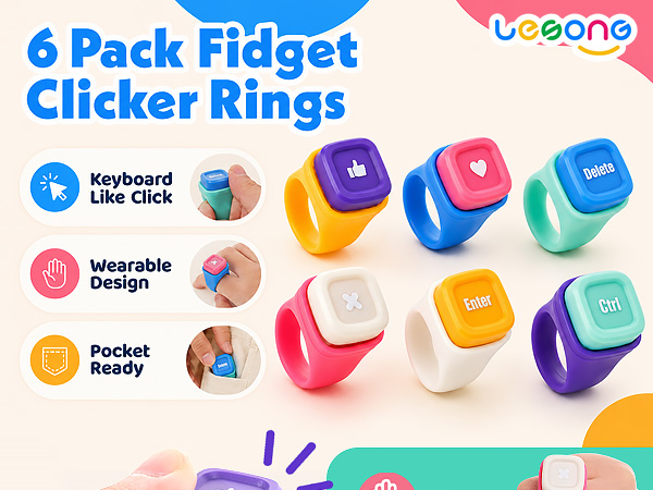 6 Pack Fidget Clicker