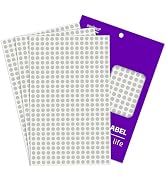 PARLAIM 1/4 Inch Round Color-Code Dot Stickers,4200 Pcs Adhesive Color Coding Circle Labels (Gray)