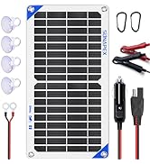 SUNAPEX 10W 12V Solar Panel Car Battery Charger 12 Volt Waterproof Solar Powered Battery Charger ...