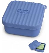 OZNER Silicone Travel Soap Case for Dr. Squatch Bar Soap | Leak Proof Square Soap Holder with Bui...