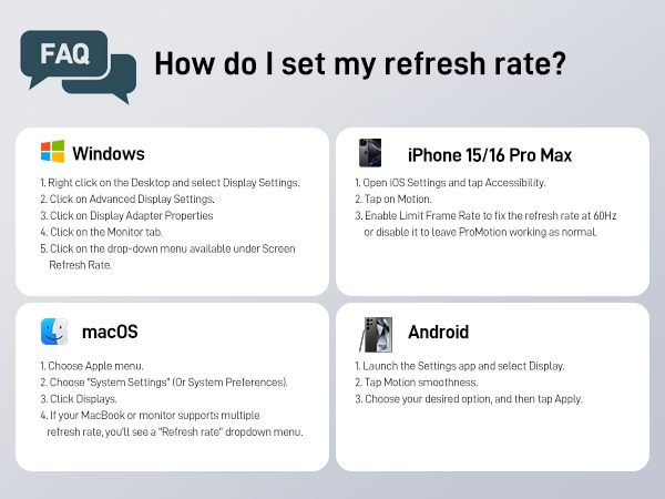 How to set refresh rate