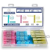 50 Pcs Heat Shrink Connectors Kit,Heat Shrink Wire Connectors,Waterproof Insulated Marine Au...