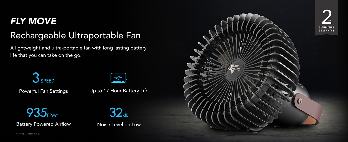 vornado, fly move, rechargeable fan