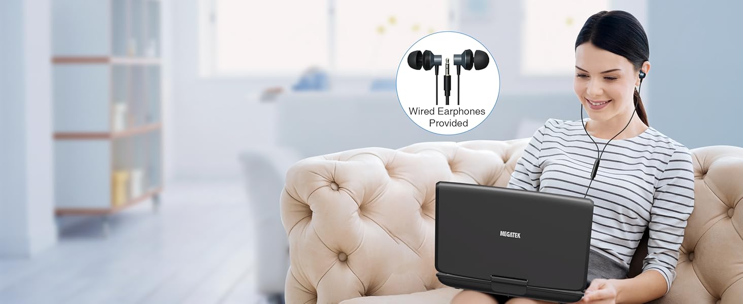 Portable DVD Player with Earphone Jack