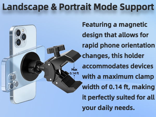 Magneti c Phone Mount for Stroller, Exercise Bike
