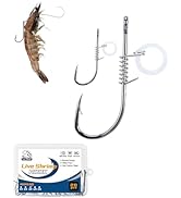 UCEC Live Shrimp Hooks,High Carbon Steel Barbed Fishing Hook for Freshwater Saltwater,Live Shrimp...