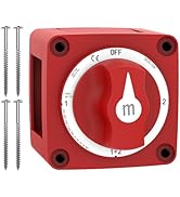 Battery Disconnect Switch, Malictele 300A 1-Both-2-Off Heavy Duty Cutoff Switch 12V-48V Waterproo...