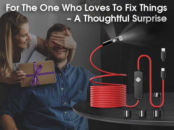 Endoscope with Light, 1920P HD Borescope, IP67 Waterproof Inspection Tool 12