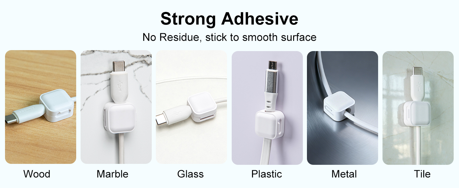 Strong Adhesive: no residue, stick to smooth surface like wood, marbie, glass, plastic, metal, tile