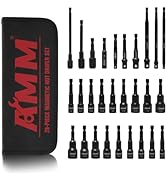 AMM 28PCS Magnetic Nut Driver Set, Impact Drill Driver Bit Set 1/4" Hex Shank, Metric &amp; SAE Impac...