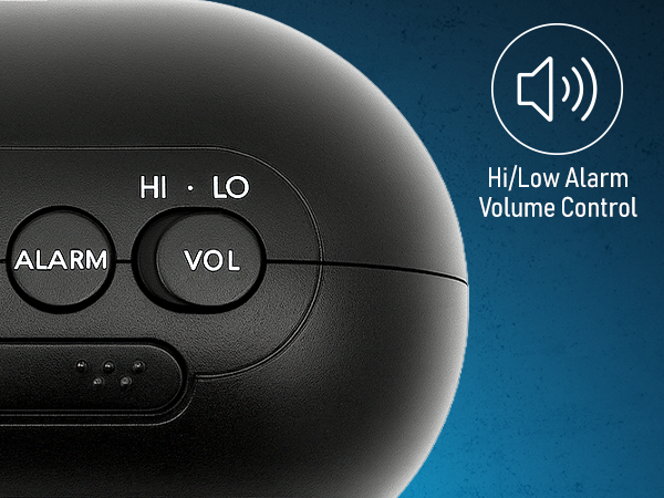 High/low alarm volume control