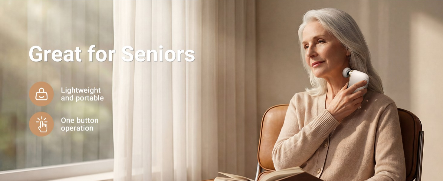 Great for Seniors, Lightweight and Portable, One Button Operation