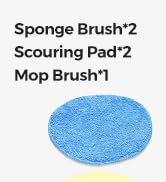 kHelfer Foam Scrubber and Scouring Pad for Electric Spin Scrubber, Microfiber Chenille Replacemen