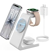 Magnetic Wireless Charging Station for iPhone: 3-in-1 Qi2 Certified 15W Fast Charging for iPhone ...