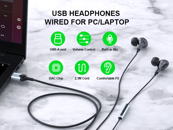 usb headphones with Microphone for PS5