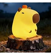 KangTen CHEN Capybara Little Night Light for Kids, Portable USB Rechargeable Animal Lamps Touch C...
