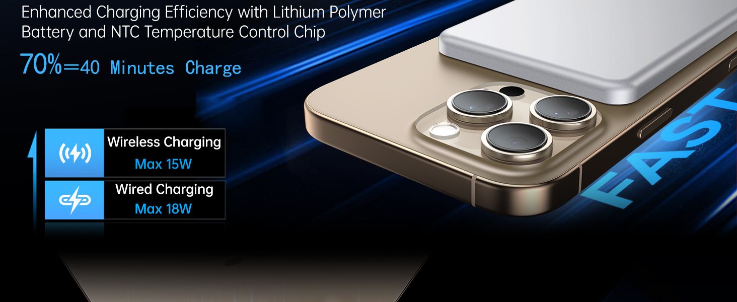 portable power bank fast charging wireless iphone charger fast charging portable battery charger