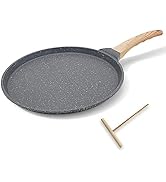 Bobikuke 10 inch Crepe Pan, Nonstick Pan for Crepes, Dosa Tawa Tortilla Pan, Griddle Pancake Pan ...