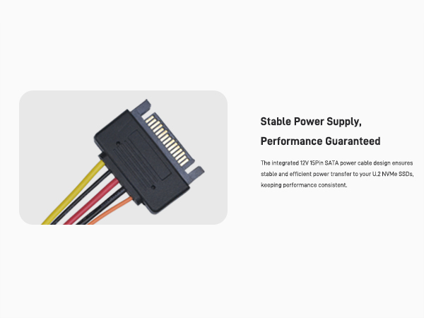 LetLinkSo PCIe 5.0 MCIO x8 to U.2 SFF-8639 8i NVMe SSD Cable Gen5 Adapter
