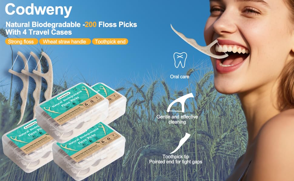 Wheat Straw floss picks 1