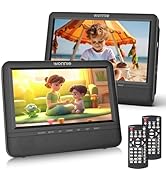 WONNIE 7.5 Inch Car DVD Player, Portable DVD Player for Car Play the Same or Two Different Movies...
