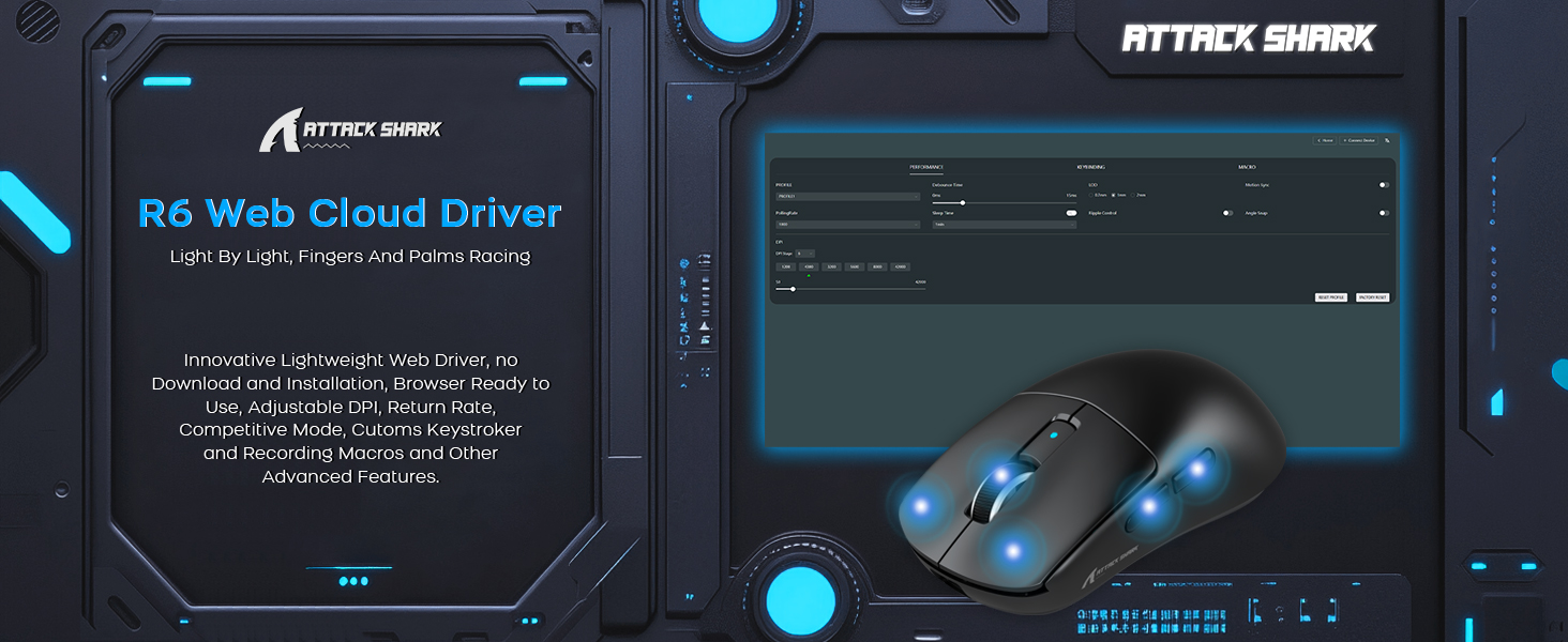 ATTACK SHARK R6 Wireless Gaming Mouse ATTACK SHARK X3 silent mouse wirelessUltra-Lightweight