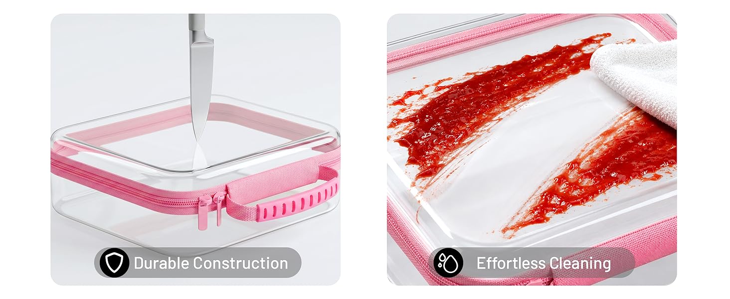 clear hard shell zipper case