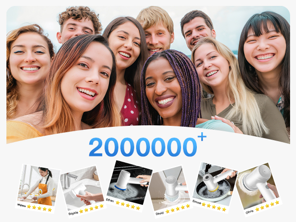 Electric Spin Scrubber - Cordless IPX7 Waterproof Shower Scrubber