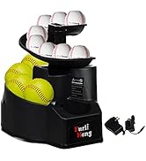 Furlihong 6902BHA Rechargeable Baseball/Softball Toss Machine with Extendable Ball Stacker, Heigh...