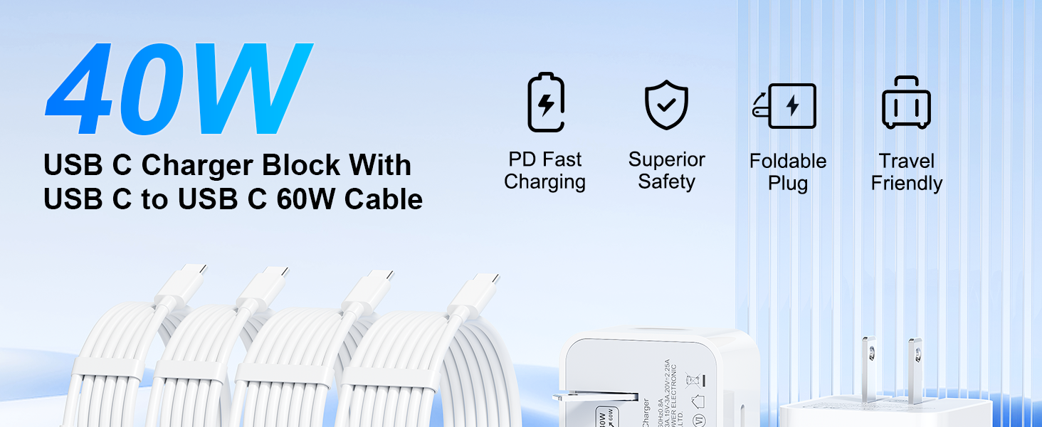 usbc fast charger block for iphone