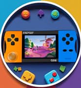SNONBROS 3.2" Large Screen Rechargeable 16 Bit Handheld Game for Kids,Preloaded 216 Video Games,M...