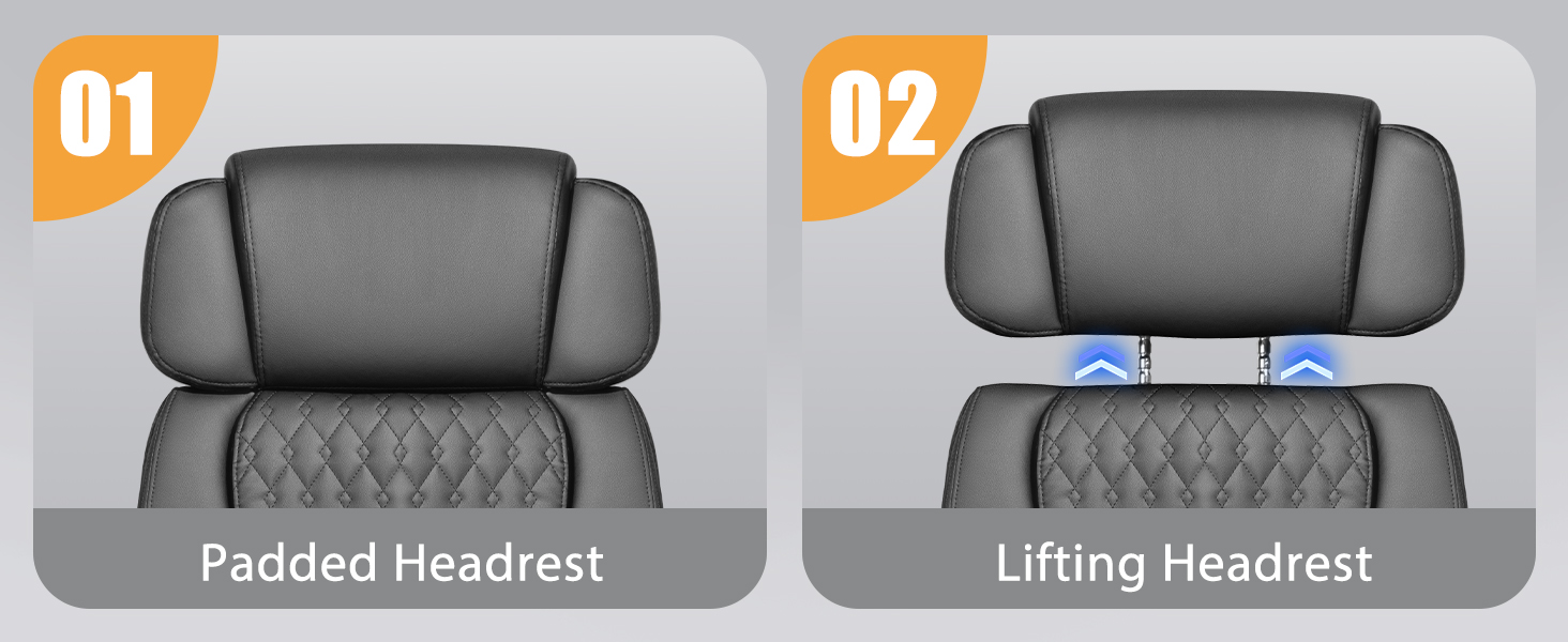 lifting padded headrest