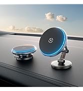 SCHUGS for Mag-Safe Car Charger Mount, [Zinc Alloy] 15W Fast Charging Ultra Magnetic Car Phone Ho...